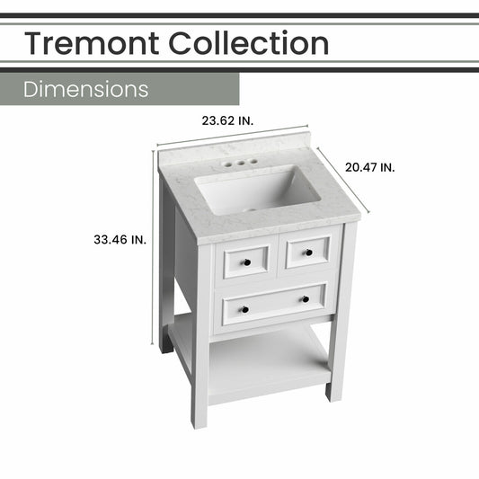 Hanover Bathroom Vanities HANVN0107 24 1WH