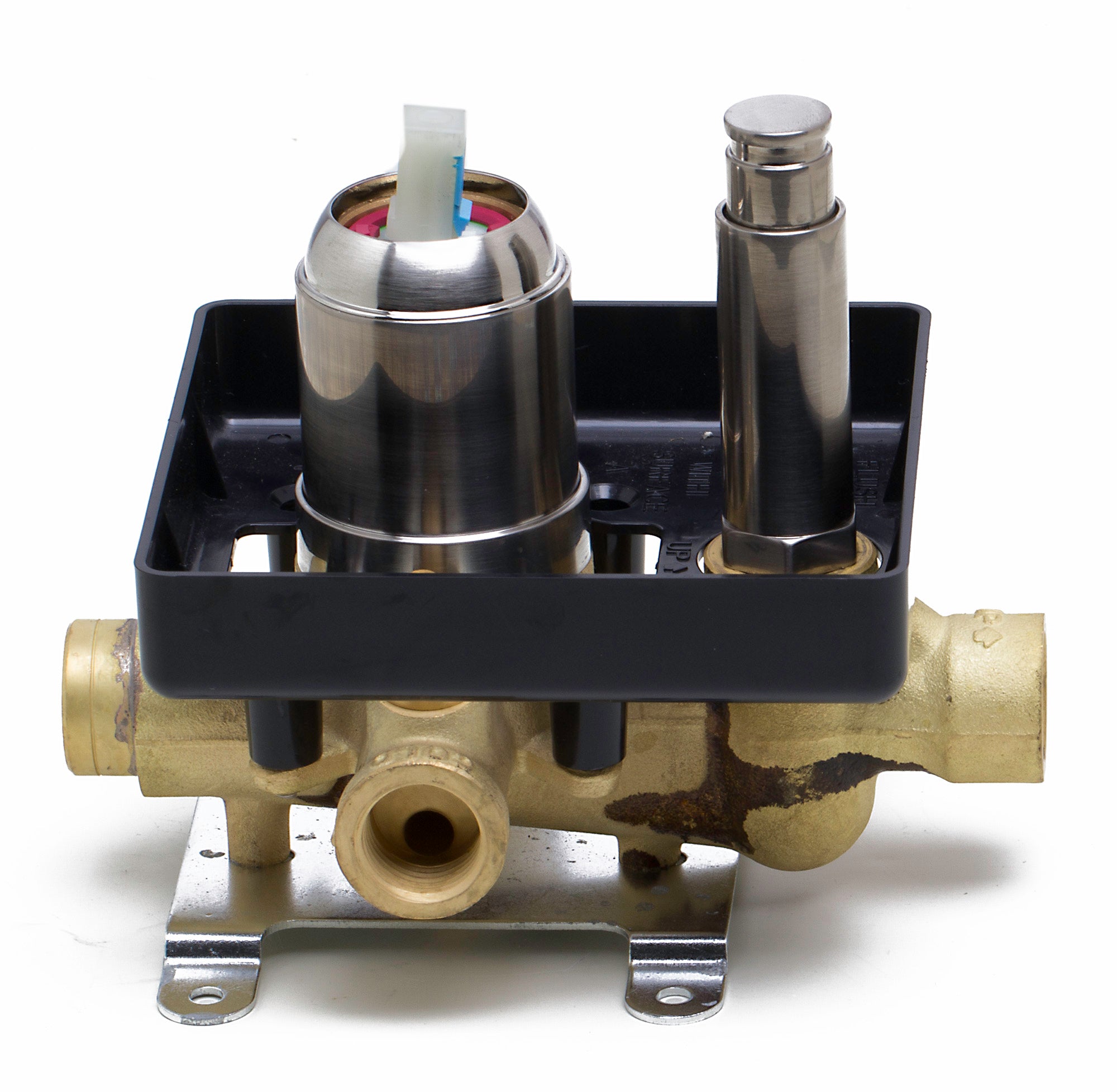 ALFI Brand - Brushed Nickel Shower Valve Mixer with Square Lever Handle and Diverter | AB5601-BN ALFI Brand - Brushed Nickel Shower Valve Mixer with Square Lever Handle and Diverter | AB5601-BN