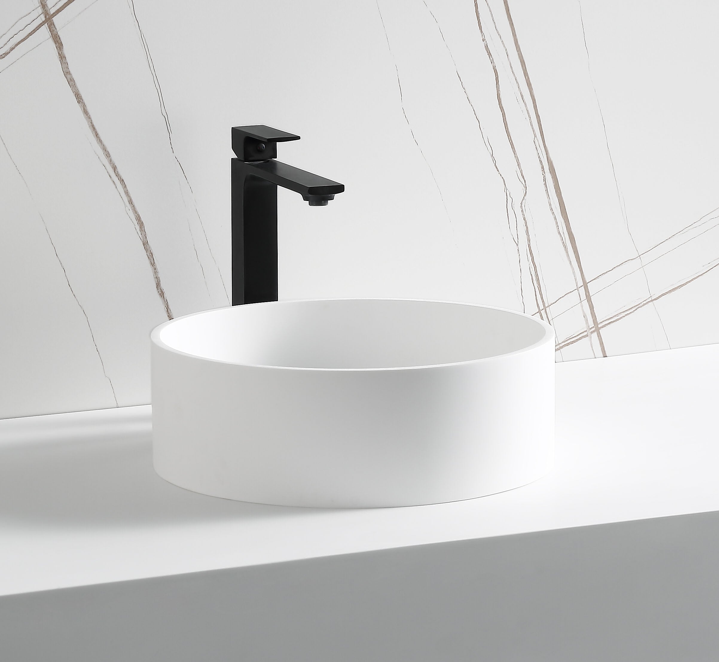 ALFI Brand - 15" Round White Matte Solid Surface Resin Sink | ABRS15R ALFI Brand - 15" Round White Matte Solid Surface Resin Sink | ABRS15R