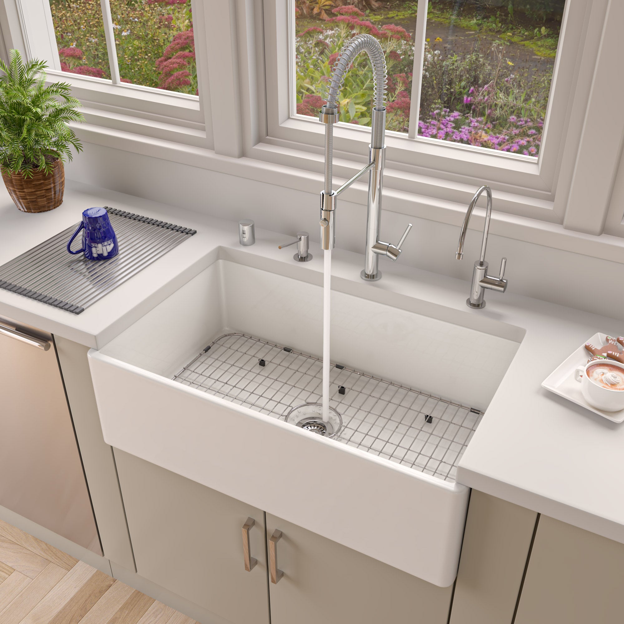 ALFI Brand - Polished Chrome Commercial Spring Kitchen Faucet | ABKF3732-PC ALFI Brand - Polished Chrome Commercial Spring Kitchen Faucet | ABKF3732-PC