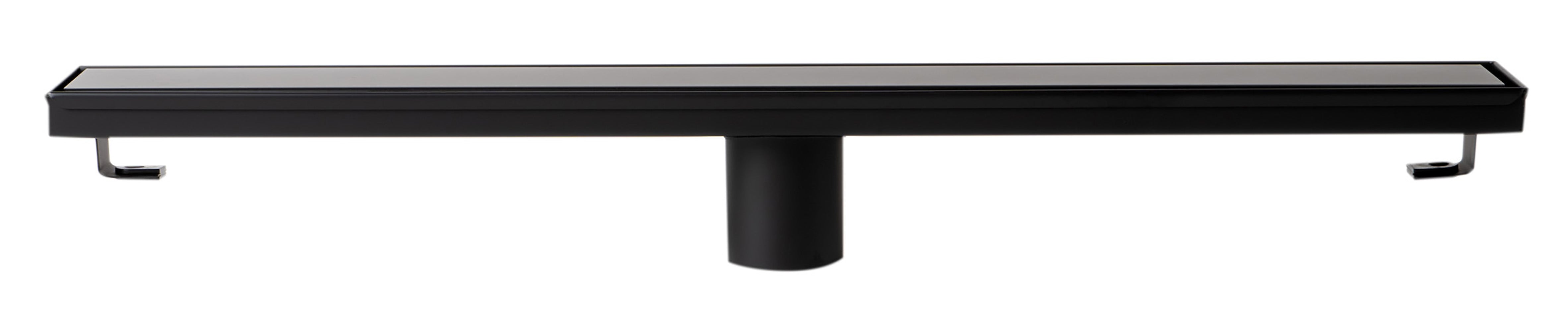 ALFI Brand - 24" Black Matte Stainless Steel Linear Shower Drain with Solid Cover | ABLD24B-BM ALFI Brand - 24" Black Matte Stainless Steel Linear Shower Drain with Solid Cover | ABLD24B-BM