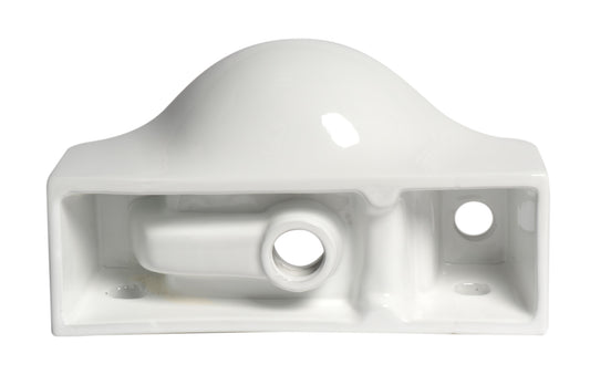 ALFI Brand - White 18" Small Wall Mounted Ceramic Sink with Faucet Hole | ABC114