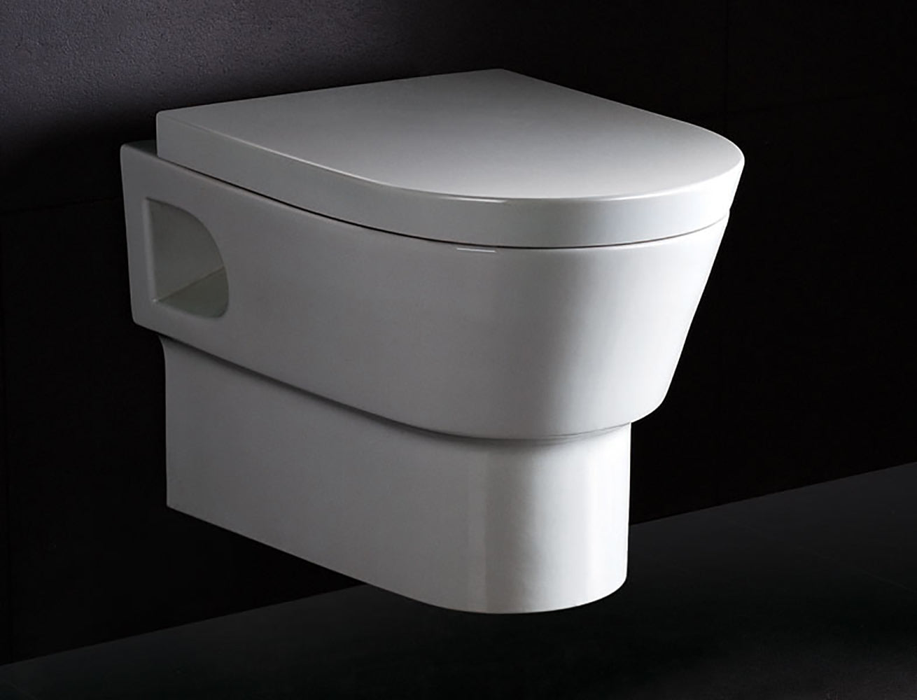EAGO - Round Modern Wall Mount Dual Flush Toilet Bowl | WD332 EAGO - Round Modern Wall Mount Dual Flush Toilet Bowl | WD332