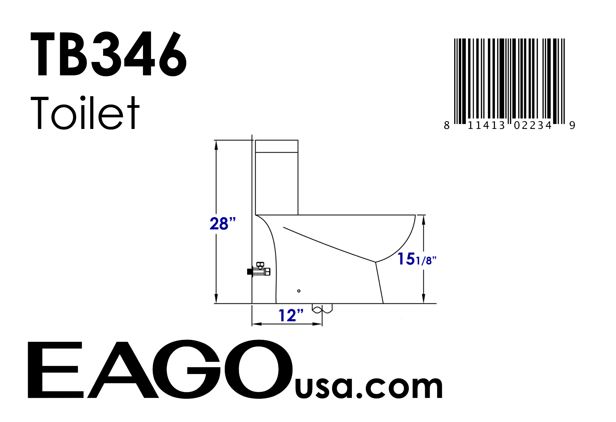 EAGO - MODERN DUAL FLUSH ONE PIECE ECO-FRIENDLY HIGH EFFICIENCY LOW FLUSH CERAMIC TOILET | TB346 EAGO - MODERN DUAL FLUSH ONE PIECE ECO-FRIENDLY HIGH EFFICIENCY LOW FLUSH CERAMIC TOILET | TB346