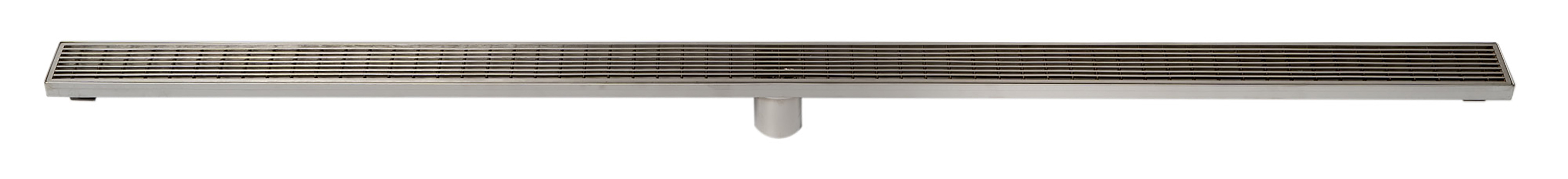 ALFI Brand - 59" Stainless Steel Linear Shower Drain with Groove Lines | ABLD59D ALFI Brand - 59" Stainless Steel Linear Shower Drain with Groove Lines | ABLD59D