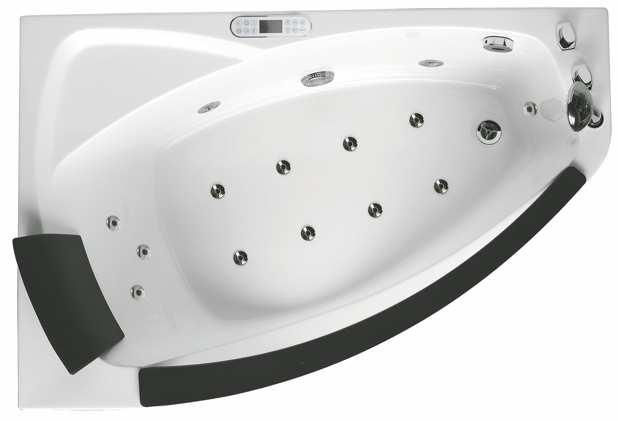 EAGO - 5 ft Clear Rounded Right Corner Acrylic Whirlpool Bathtub | AM198ETL-R EAGO - 5 ft Clear Rounded Right Corner Acrylic Whirlpool Bathtub | AM198ETL-R
