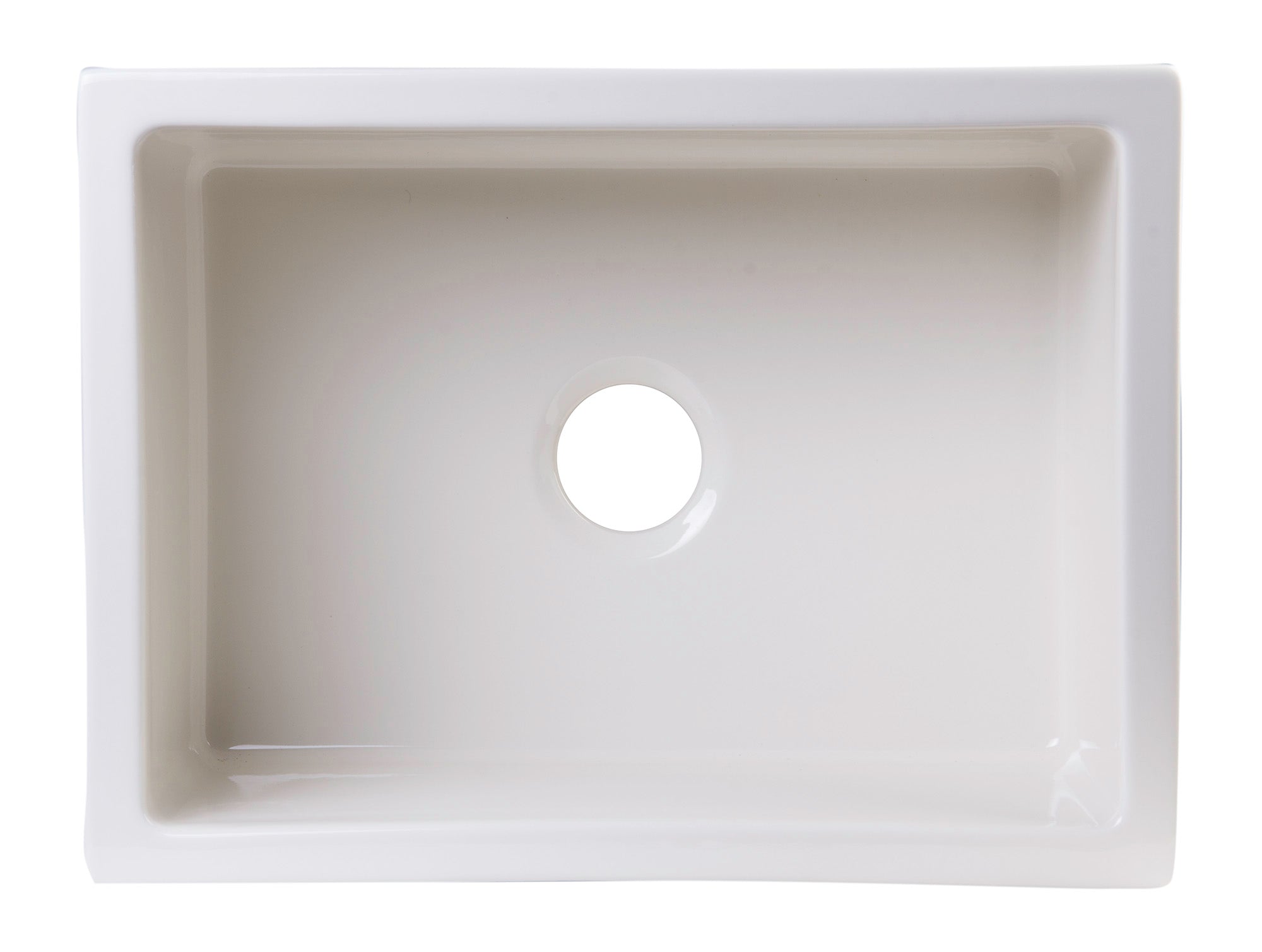 ALFI Brand - 24" Biscuit Arched Apron Thick Wall Fireclay Single Bowl Farm Sink | AB2418ARCH-B ALFI Brand - 24" Biscuit Arched Apron Thick Wall Fireclay Single Bowl Farm Sink | AB2418ARCH-B