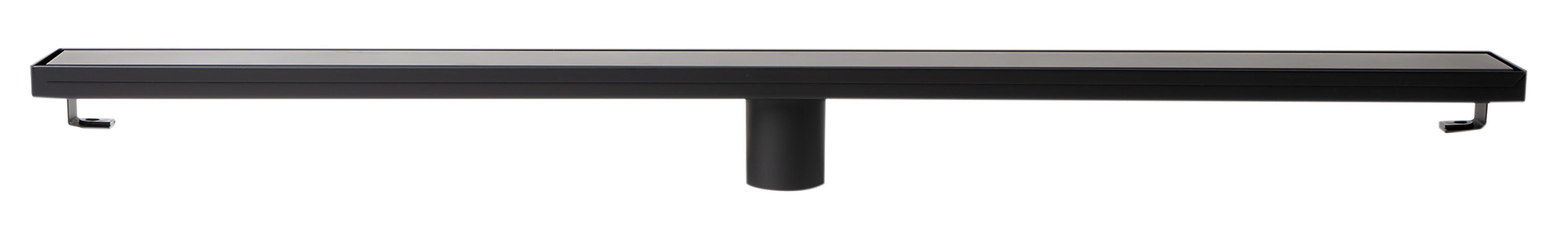 ALFI Brand - 36" Black Matte Stainless Steel Linear Shower Drain with Solid Cover | ABLD36B-BM ALFI Brand - 36" Black Matte Stainless Steel Linear Shower Drain with Solid Cover | ABLD36B-BM