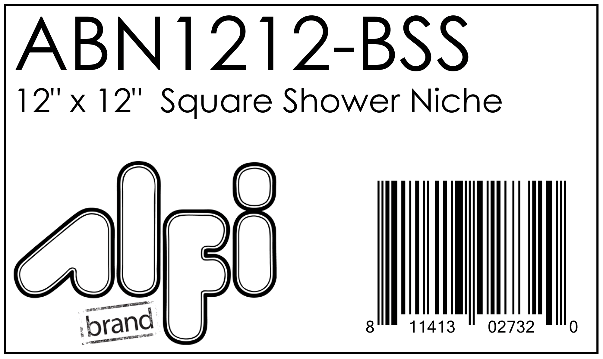 ALFI Brand - 12 x 12 Brushed Stainless Steel Square Single Shelf Bath Shower Niche | ABN1212-BSS ALFI Brand - 12 x 12 Brushed Stainless Steel Square Single Shelf Bath Shower Niche | ABN1212-BSS