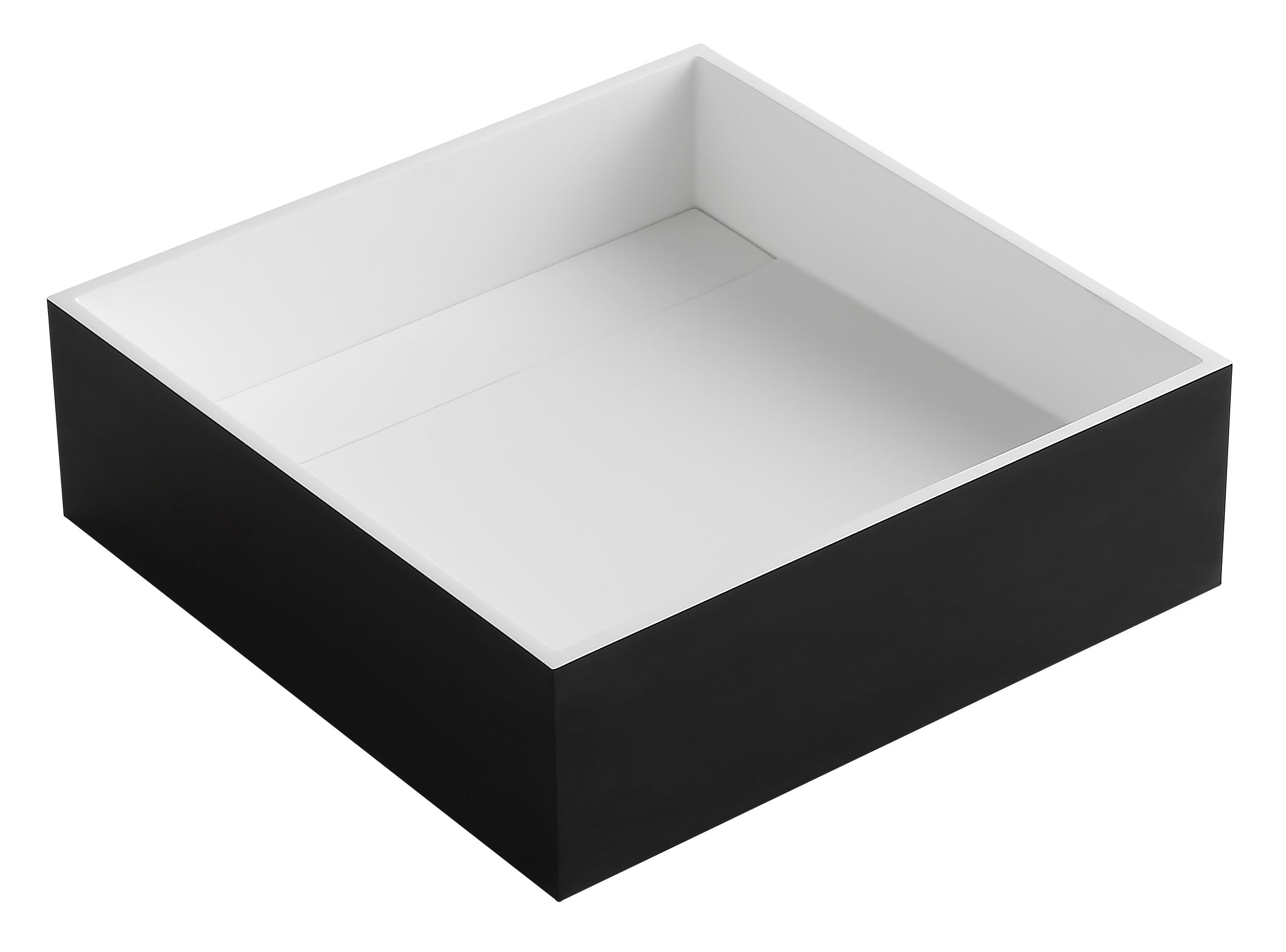 ALFI Brand - Black Matte 14" Square Solid Surface Resin Sink | ABRS14SBM ALFI Brand - Black Matte 14" Square Solid Surface Resin Sink | ABRS14SBM