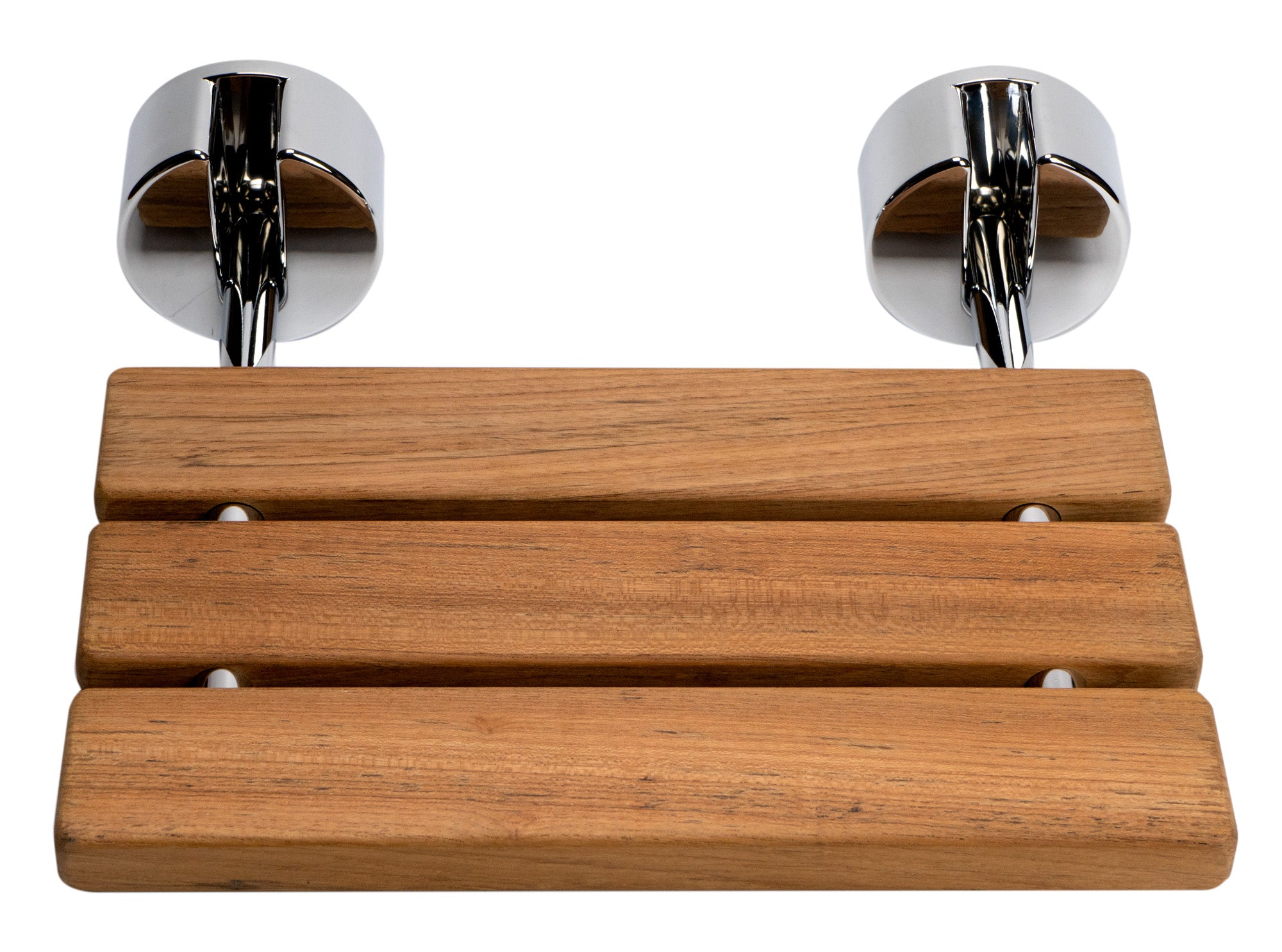 ALFI Brand - Polished Chrome 16" Folding Teak Wood Shower Seat Bench | ABS16R-PC ALFI Brand - Polished Chrome 16" Folding Teak Wood Shower Seat Bench | ABS16R-PC
