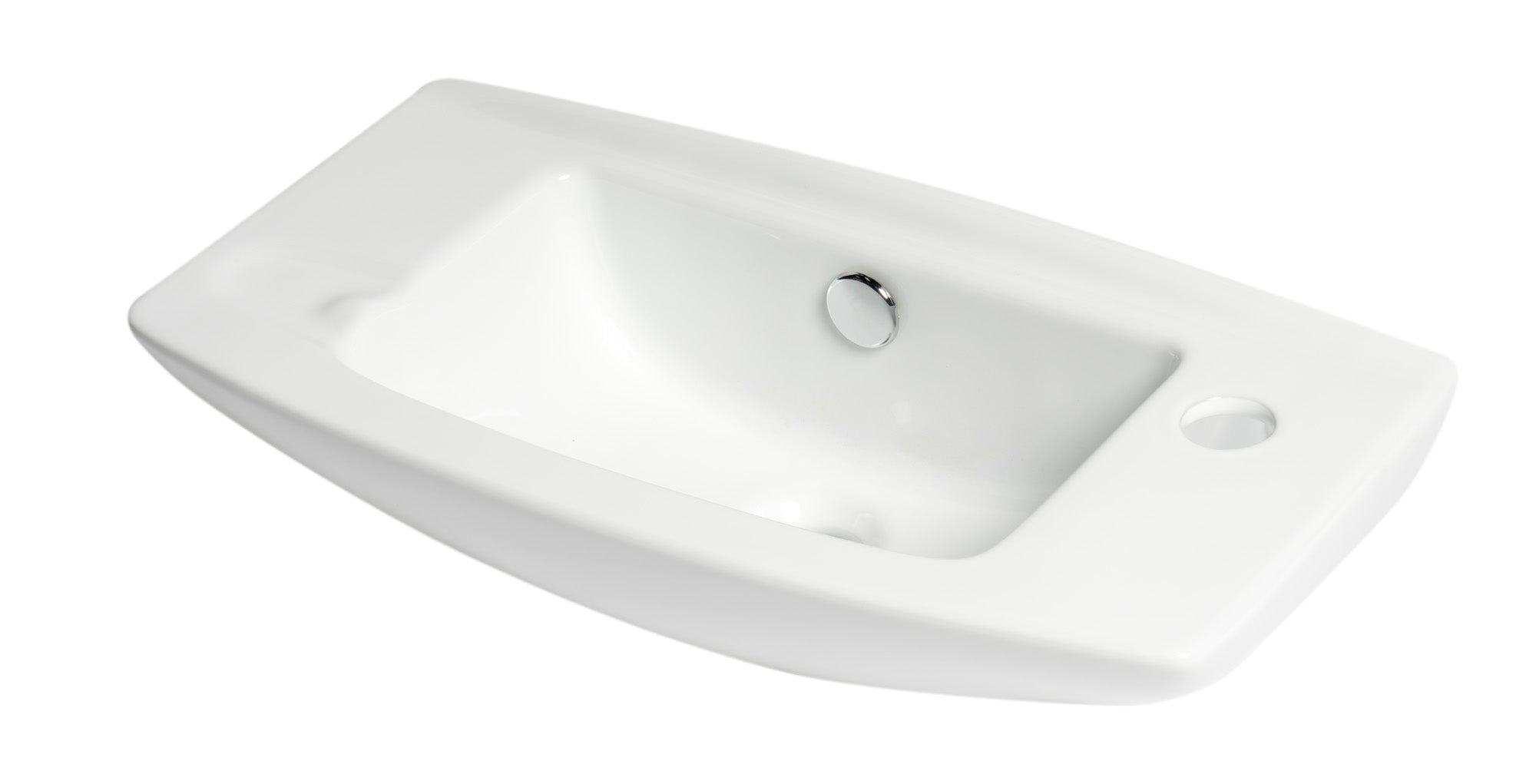 ALFI Brand - White 20" Small Wall Mounted Ceramic Sink with Faucet Hole | ABC115 ALFI Brand - White 20" Small Wall Mounted Ceramic Sink with Faucet Hole | ABC115