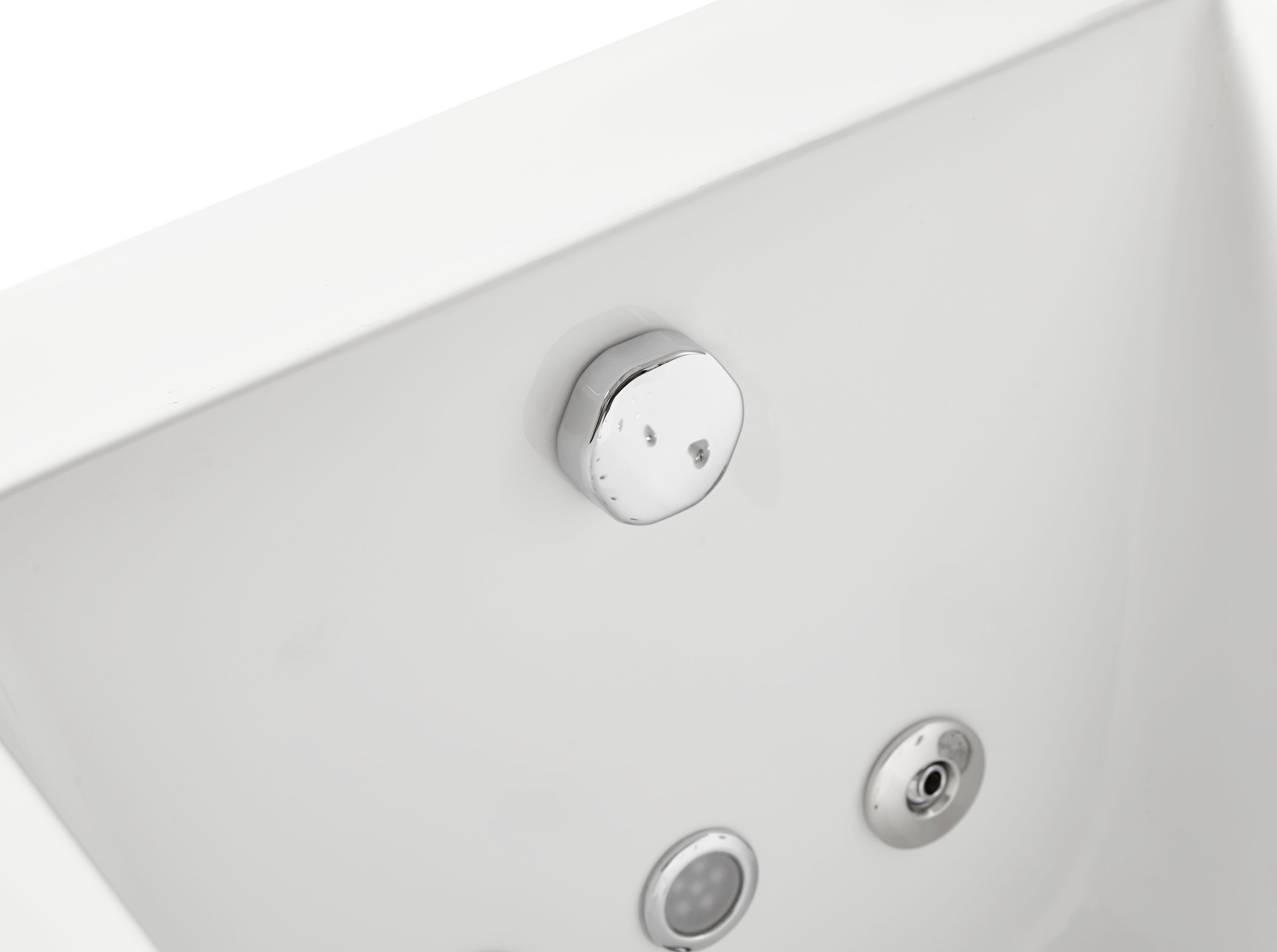 EAGO - 6 ft Acrylic White Rectangular Whirlpool Bathtub w Fixtures | AM154ETL-L6 EAGO - 6 ft Acrylic White Rectangular Whirlpool Bathtub w Fixtures | AM154ETL-L6