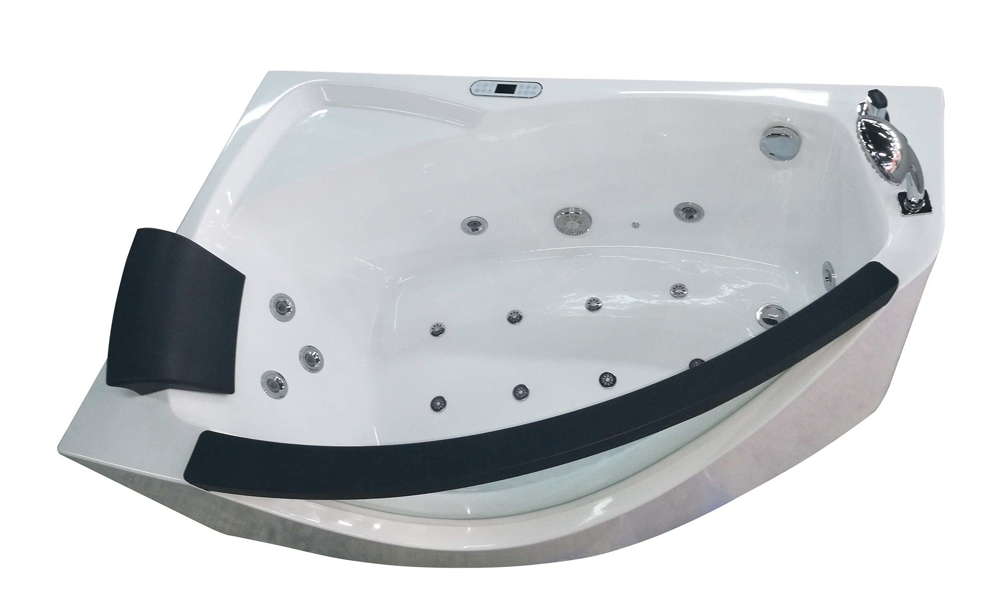 EAGO - 5 ft Clear Rounded Right Corner Acrylic Whirlpool Bathtub | AM198ETL-R EAGO - 5 ft Clear Rounded Right Corner Acrylic Whirlpool Bathtub | AM198ETL-R