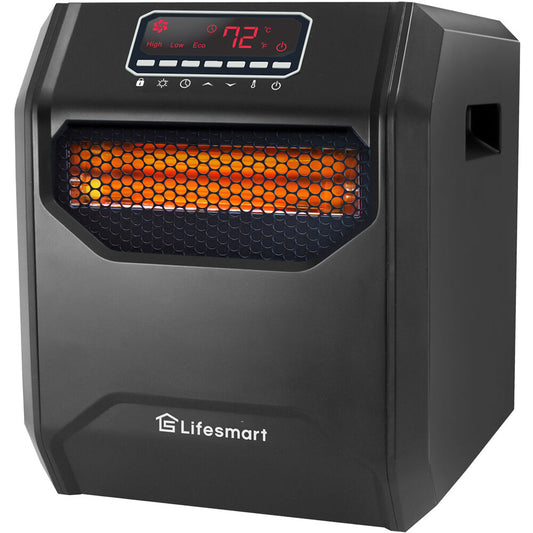 LifeSmart - 6-element Infrared-all black (Scroll Fan) Heater
