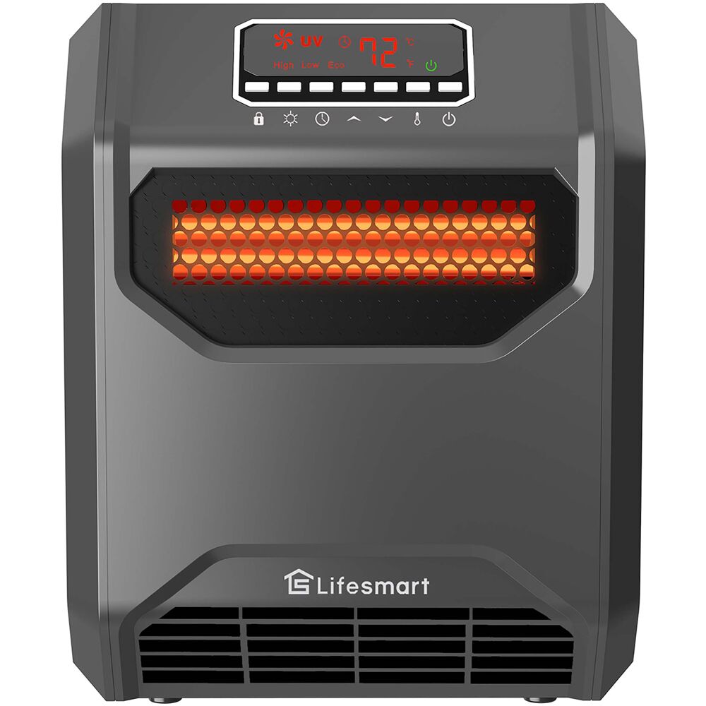 LifeSmart - 6-element Infrared Heater with Front Intake Vent and UV Light LifeSmart - 6-element Infrared Heater with Front Intake Vent and UV Light