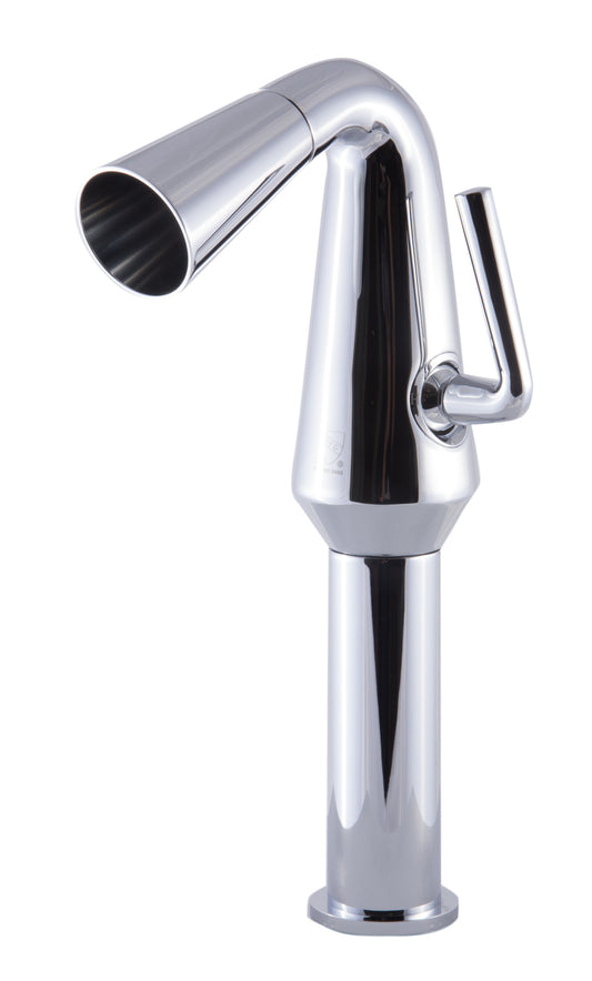 ALFI Brand - Polished Chrome Single Hole Tall Cone Waterfall Bathroom Faucet | AB1792-PC