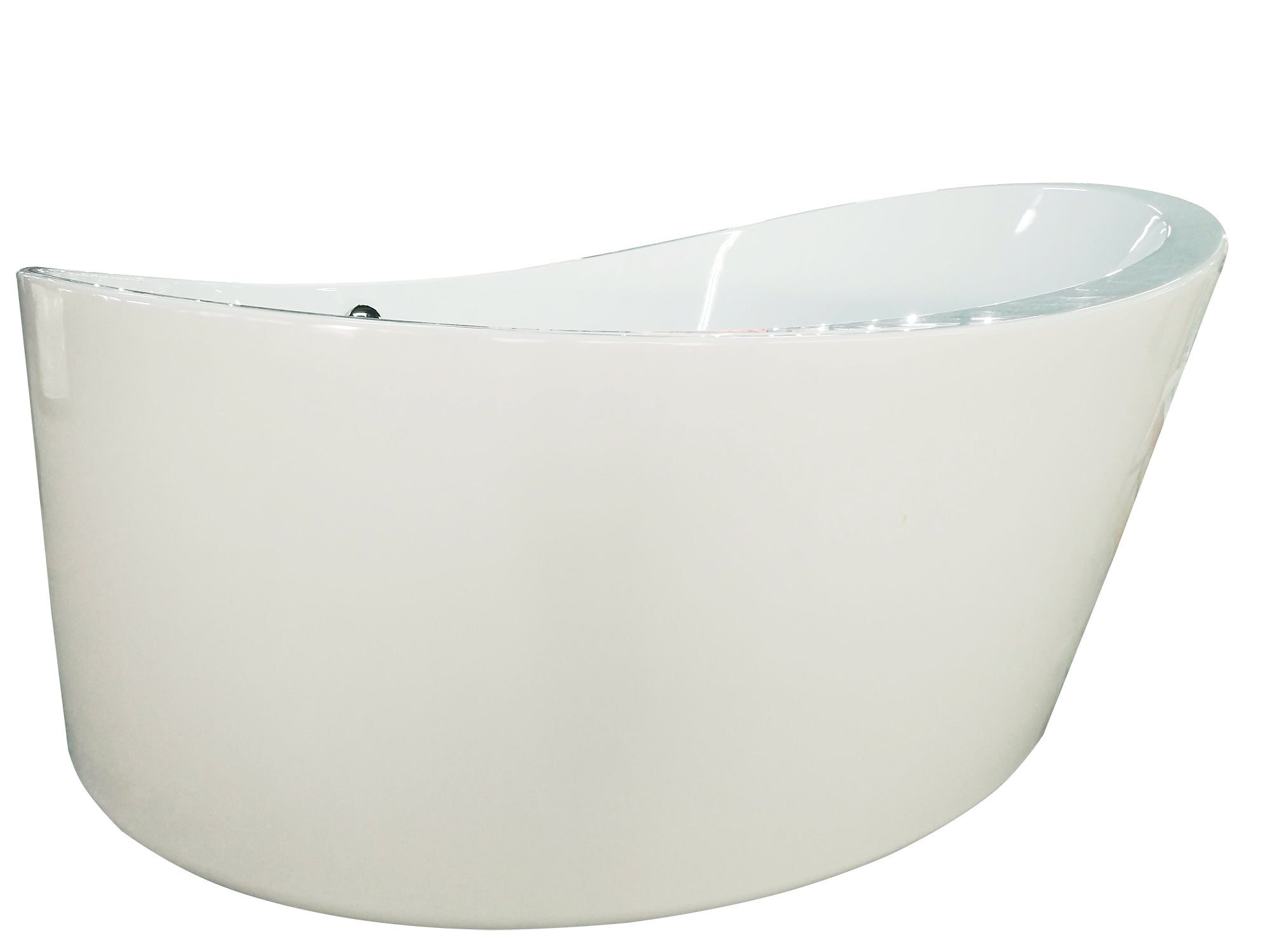 EAGO - 66" Round Free Standing Acrylic Air Bubble Bathtub | AM2130 EAGO - 66" Round Free Standing Acrylic Air Bubble Bathtub | AM2130