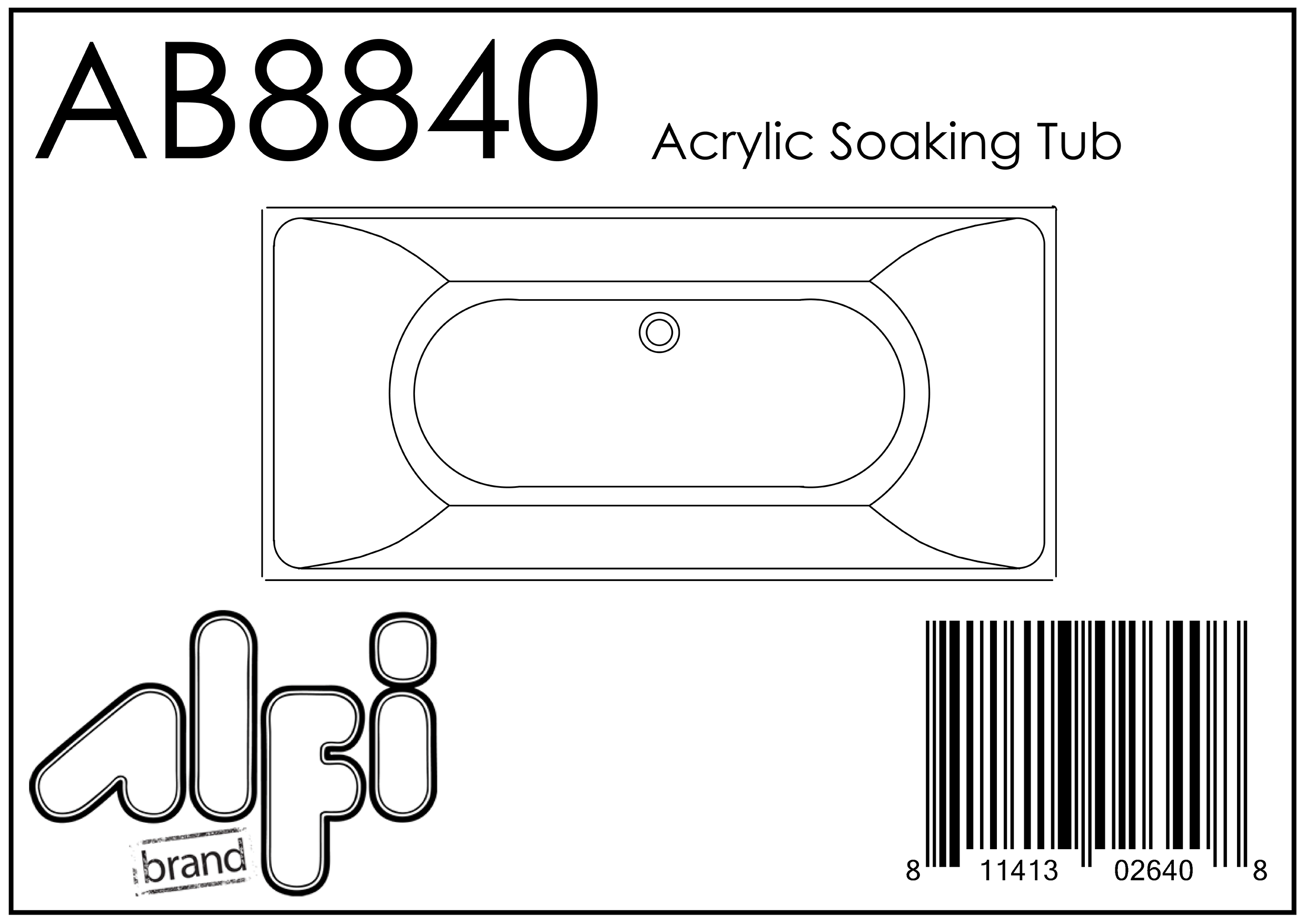 ALFI Brand - 67 inch White Rectangular Acrylic Free Standing Soaking Bathtub | AB8840 ALFI Brand - 67 inch White Rectangular Acrylic Free Standing Soaking Bathtub | AB8840