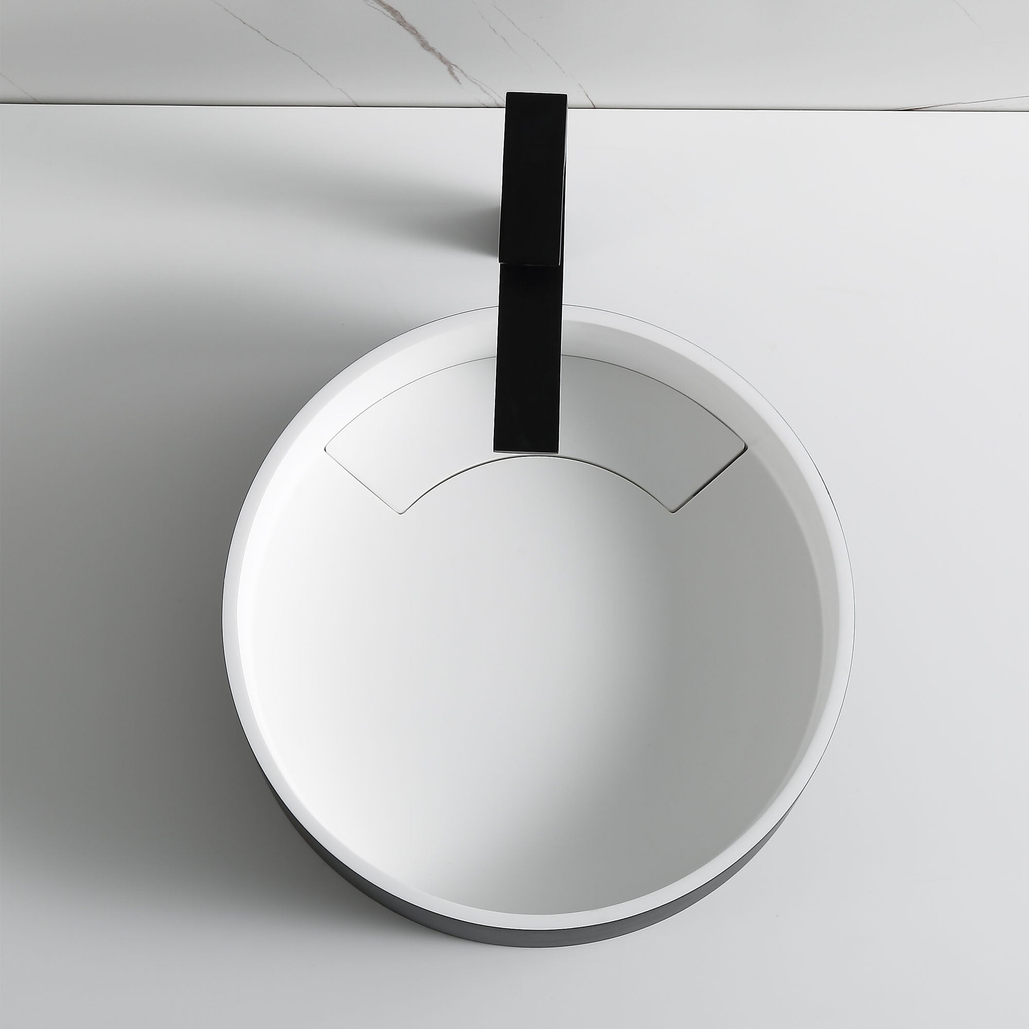 ALFI Brand - Black Matte 15" Round Solid Surface Resin Sink | ABRS15RBM ALFI Brand - Black Matte 15" Round Solid Surface Resin Sink | ABRS15RBM