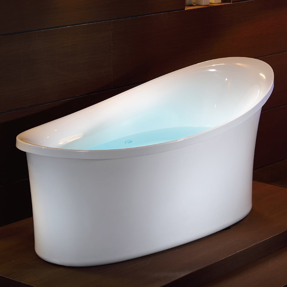 EAGO - 6 ft White Free Standing Air Bubble Bathtub | AM1800 EAGO - 6 ft White Free Standing Air Bubble Bathtub | AM1800