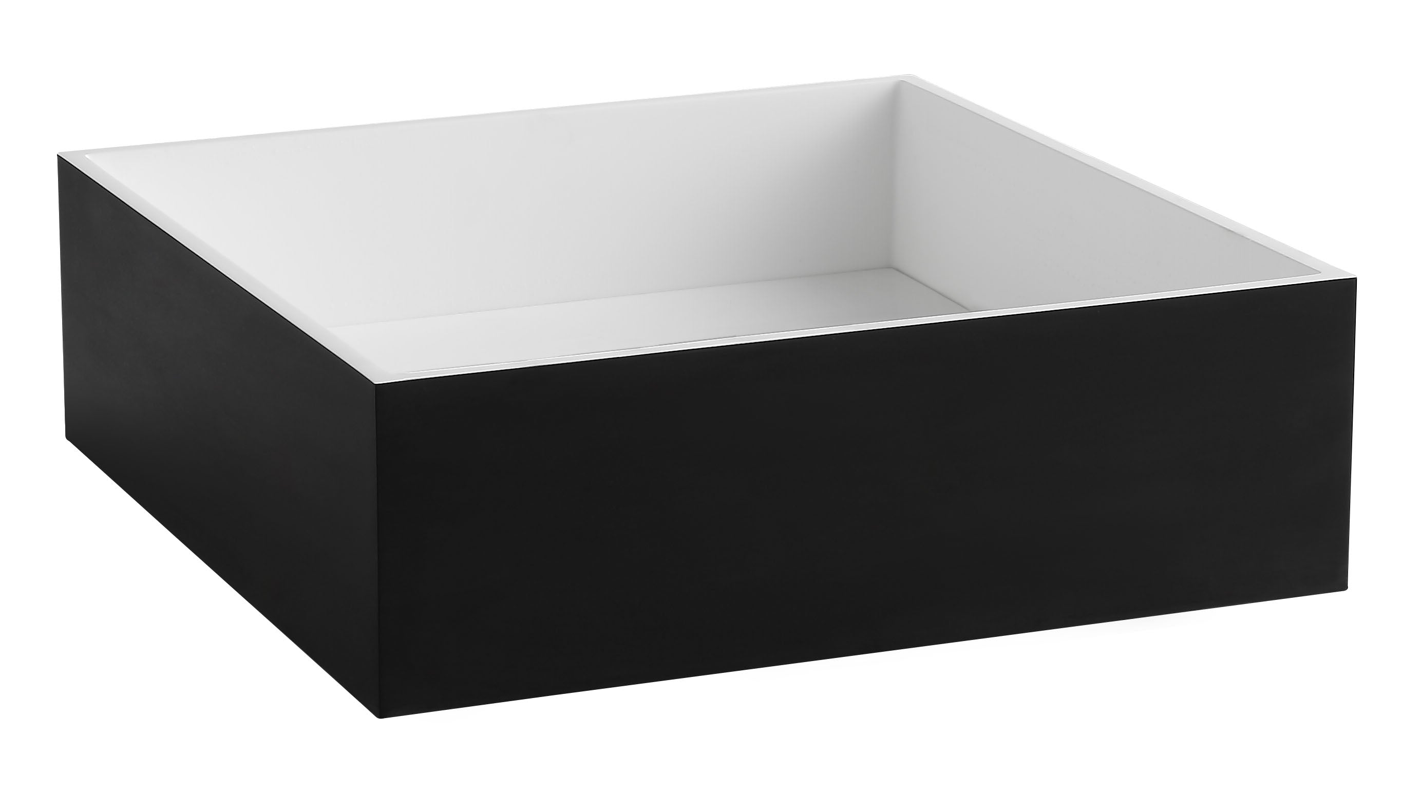 ALFI Brand - Black Matte 14" Square Solid Surface Resin Sink | ABRS14SBM ALFI Brand - Black Matte 14" Square Solid Surface Resin Sink | ABRS14SBM