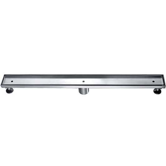 ALFI Brand - 32" Modern Stainless Steel Linear Shower Drain w/o Cover | ABLD32A