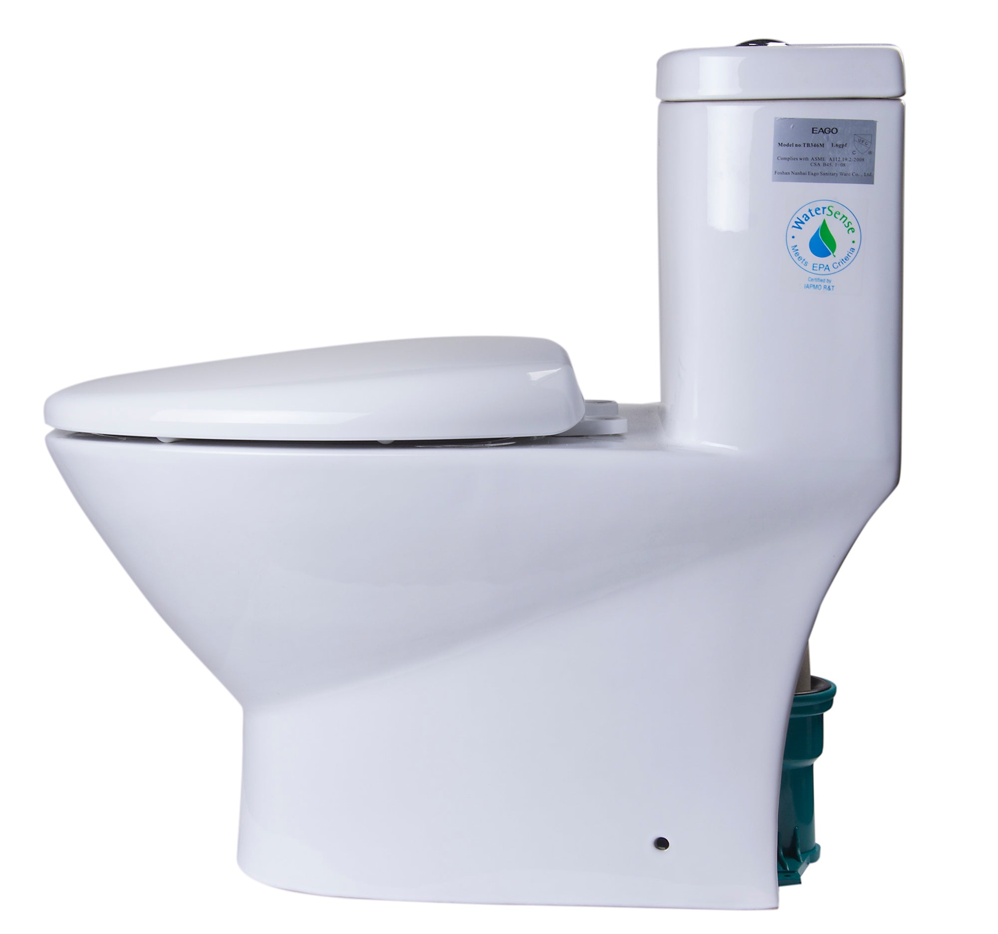 EAGO - MODERN DUAL FLUSH ONE PIECE ECO-FRIENDLY HIGH EFFICIENCY LOW FLUSH CERAMIC TOILET | TB346 EAGO - MODERN DUAL FLUSH ONE PIECE ECO-FRIENDLY HIGH EFFICIENCY LOW FLUSH CERAMIC TOILET | TB346