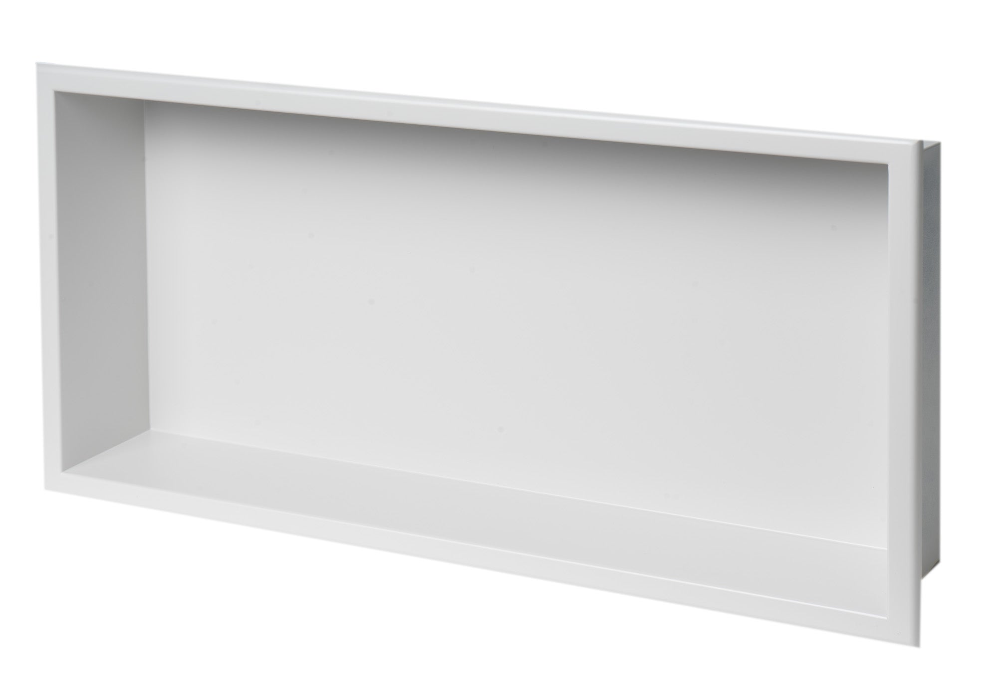 ALFI Brand - 24 x 12 White Matte Stainless Steel Horizontal Single Shelf Bath Shower Niche | ABNC2412-W ALFI Brand - 24 x 12 White Matte Stainless Steel Horizontal Single Shelf Bath Shower Niche | ABNC2412-W