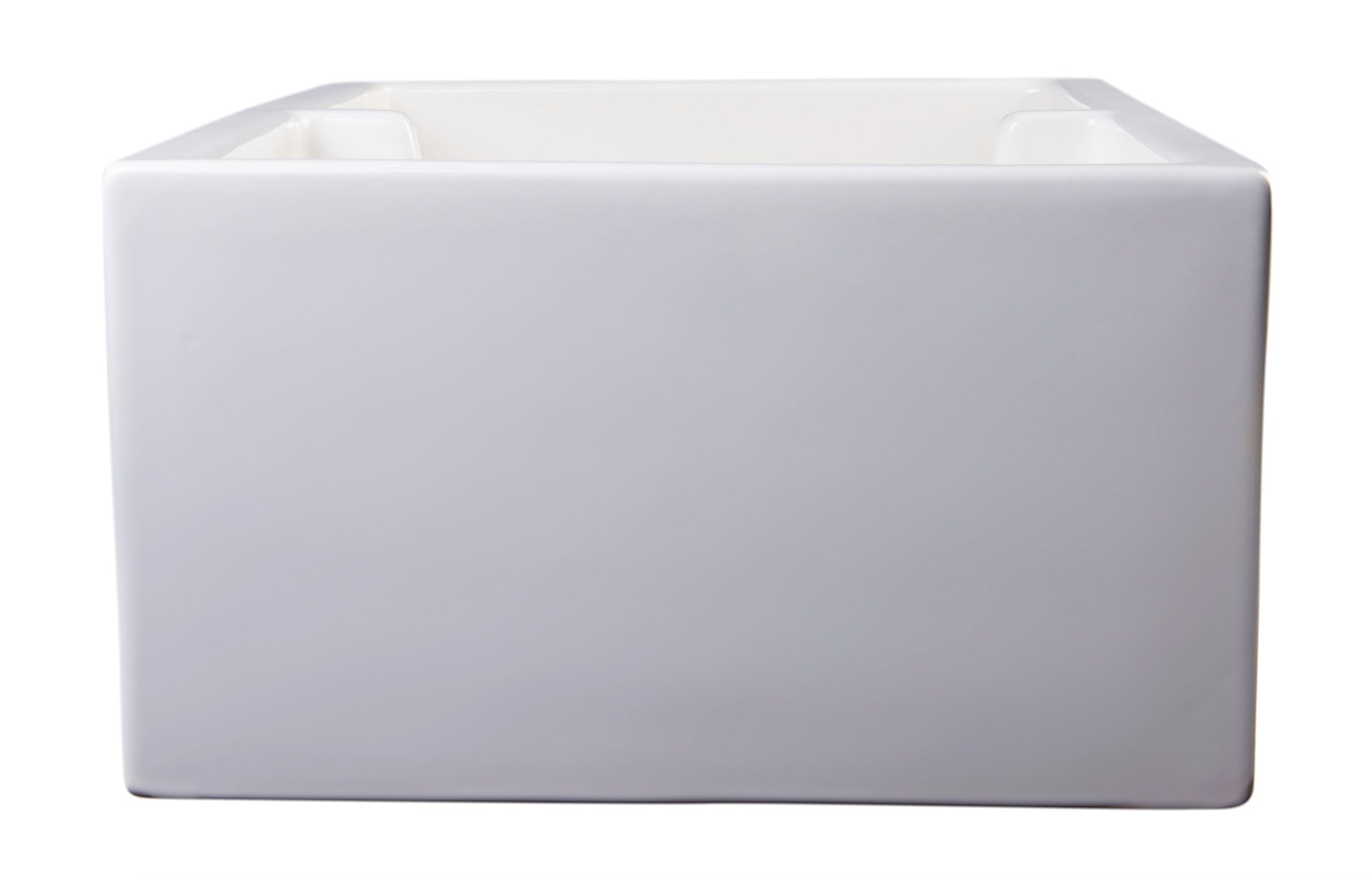ALFI Brand - 39" Biscuit Smooth Apron Thick Wall Fireclay Double Bowl Farm Sink | AB3918DB-B ALFI Brand - 39" Biscuit Smooth Apron Thick Wall Fireclay Double Bowl Farm Sink | AB3918DB-B