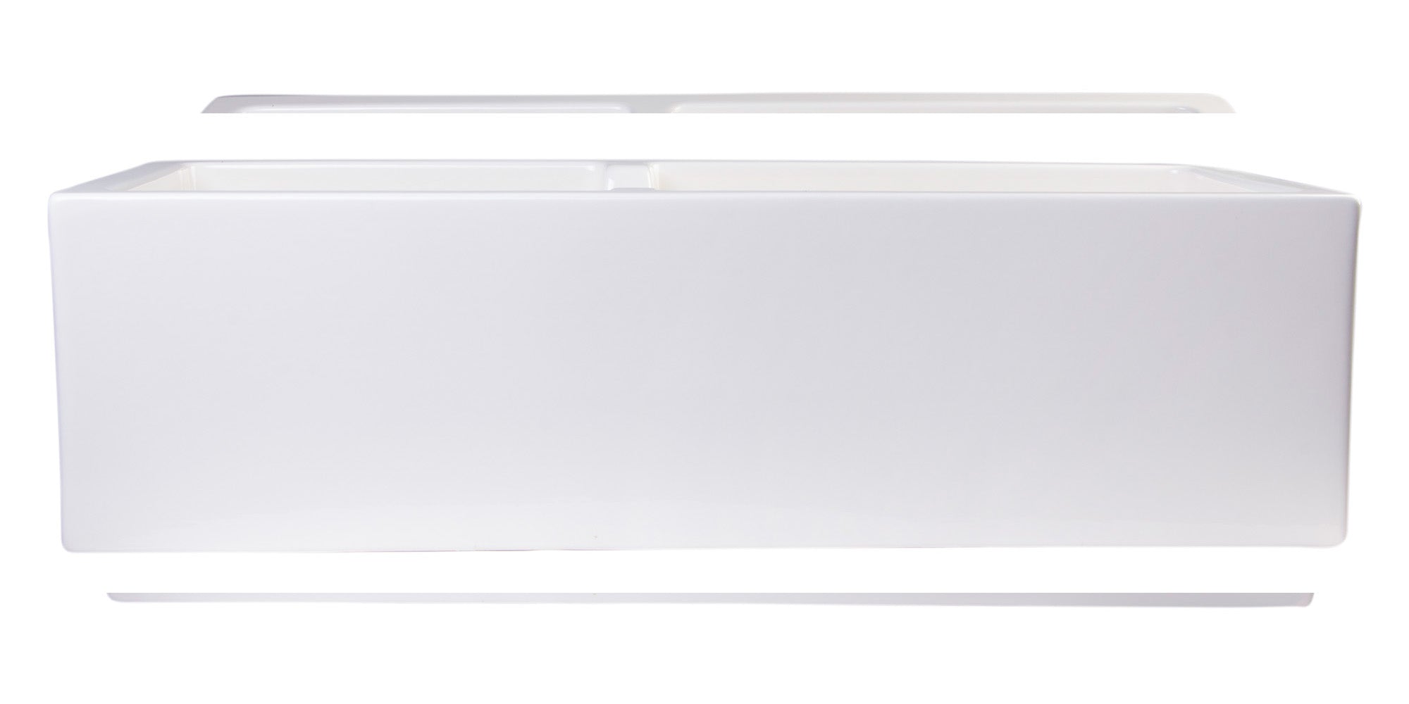 ALFI Brand - 36" Biscuit Smooth Apron Thick Wall Fireclay Double Bowl Farm Sink | AB3618DB-B ALFI Brand - 36" Biscuit Smooth Apron Thick Wall Fireclay Double Bowl Farm Sink | AB3618DB-B