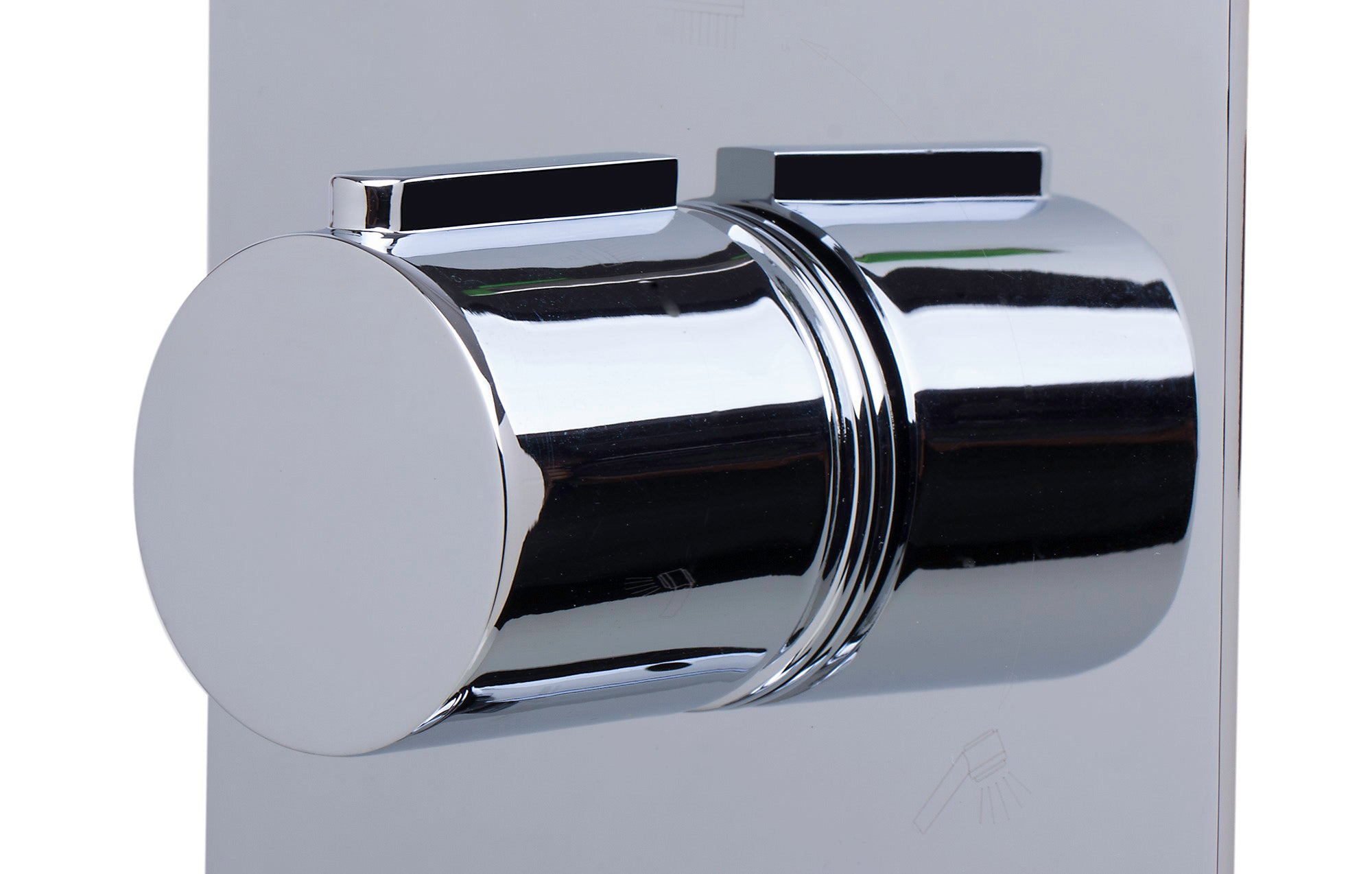 ALFI Brand - Polished Chrome Concealed 3-Way Thermostatic Valve Shower Mixer Round Knobs | AB4001-PC ALFI Brand - Polished Chrome Concealed 3-Way Thermostatic Valve Shower Mixer Round Knobs | AB4001-PC