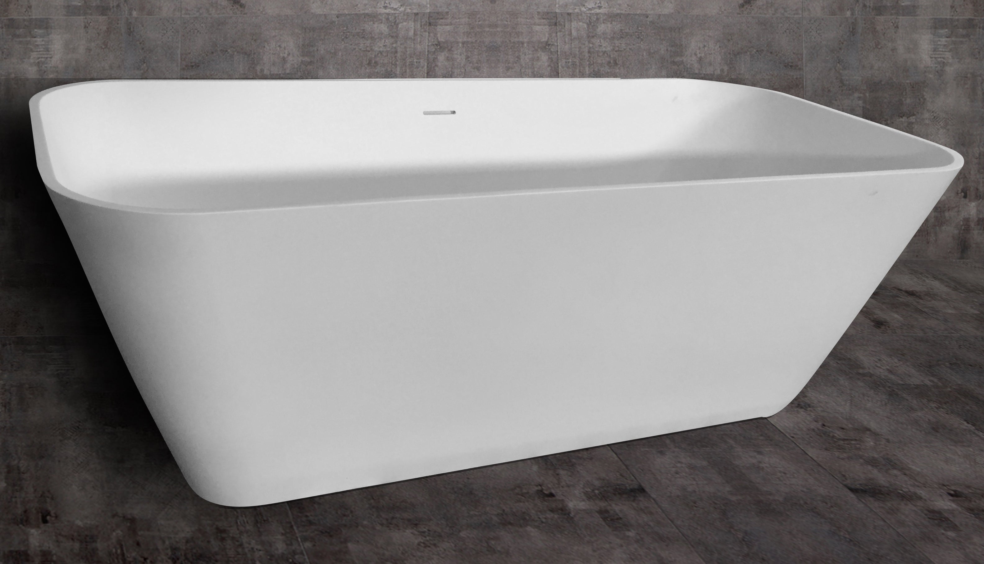 ALFI Brand - 67" White Rectangular Solid Surface Smooth Resin Soaking Bathtub | AB9952 ALFI Brand - 67" White Rectangular Solid Surface Smooth Resin Soaking Bathtub | AB9952