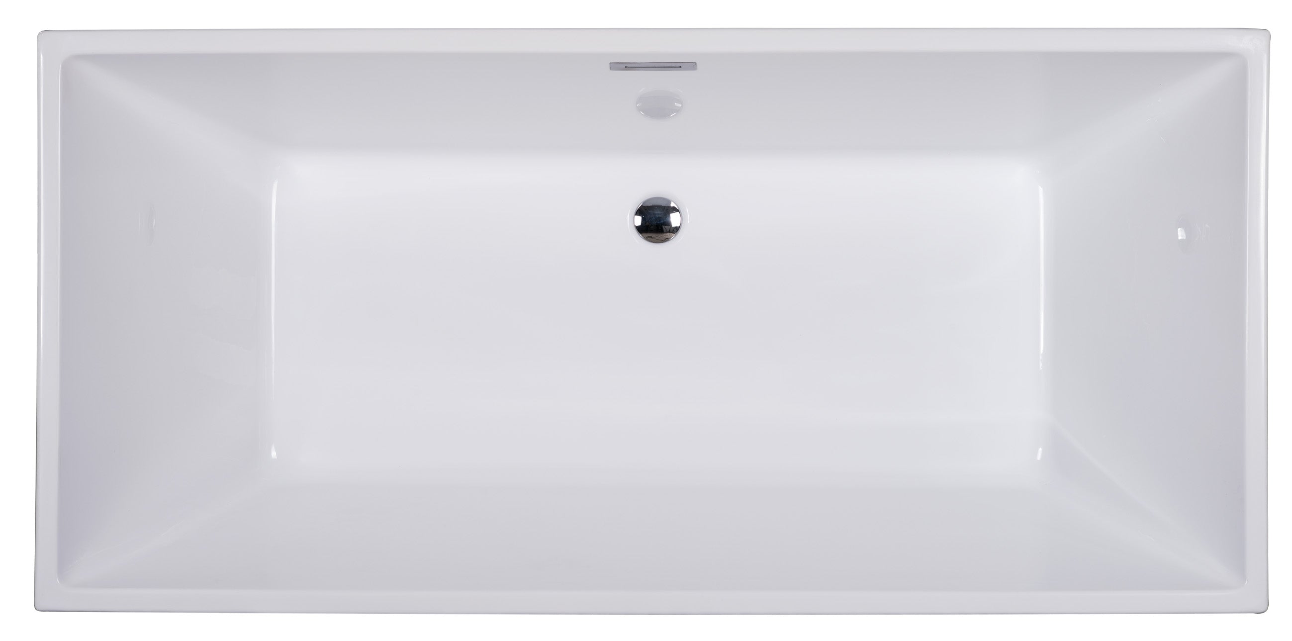 ALFI Brand - 67 inch White Rectangular Acrylic Free Standing Soaking Bathtub | AB8832 ALFI Brand - 67 inch White Rectangular Acrylic Free Standing Soaking Bathtub | AB8832