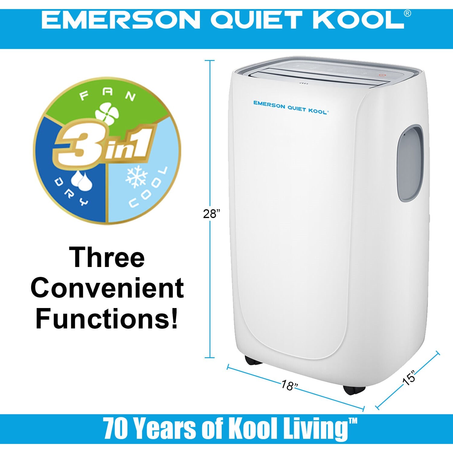 Emerson Quiet - 14,000 BTU Portable Heat/Cool Air Conditioner | EAPE14RD1 Emerson Quiet - 14,000 BTU Portable Heat/Cool Air Conditioner | EAPE14RD1
