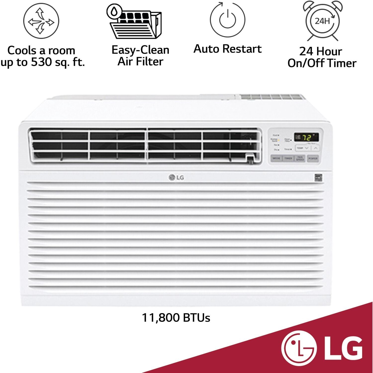 LG - 11,800 BTU Through the Wall Air Conditioner, 115V LG - 11,800 BTU Through the Wall Air Conditioner, 115V