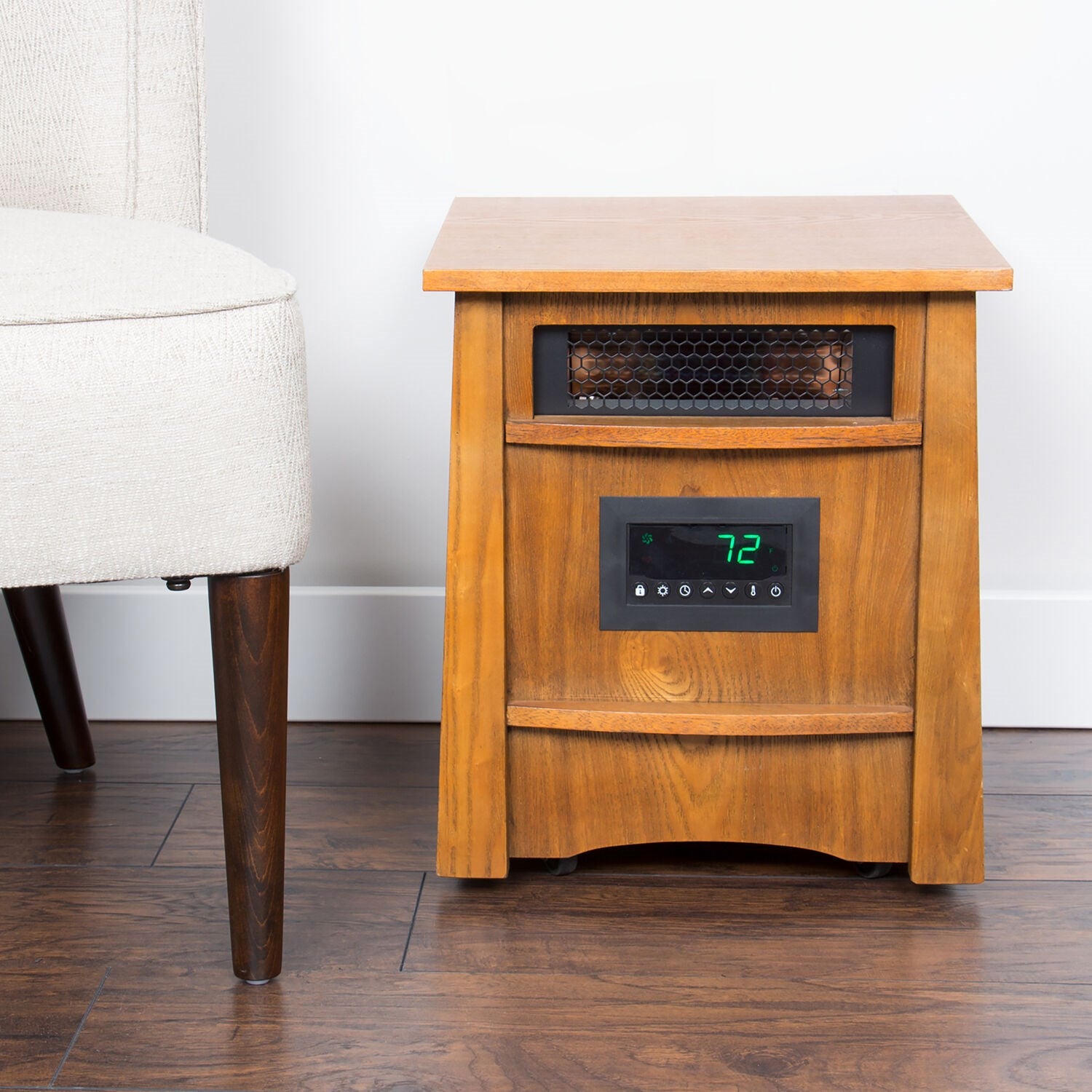 LifeSmart - 8 Element IR Heater Wood Cabinet | LS-8WIQH-LB-IN LifeSmart - 8 Element IR Heater Wood Cabinet | LS-8WIQH-LB-IN