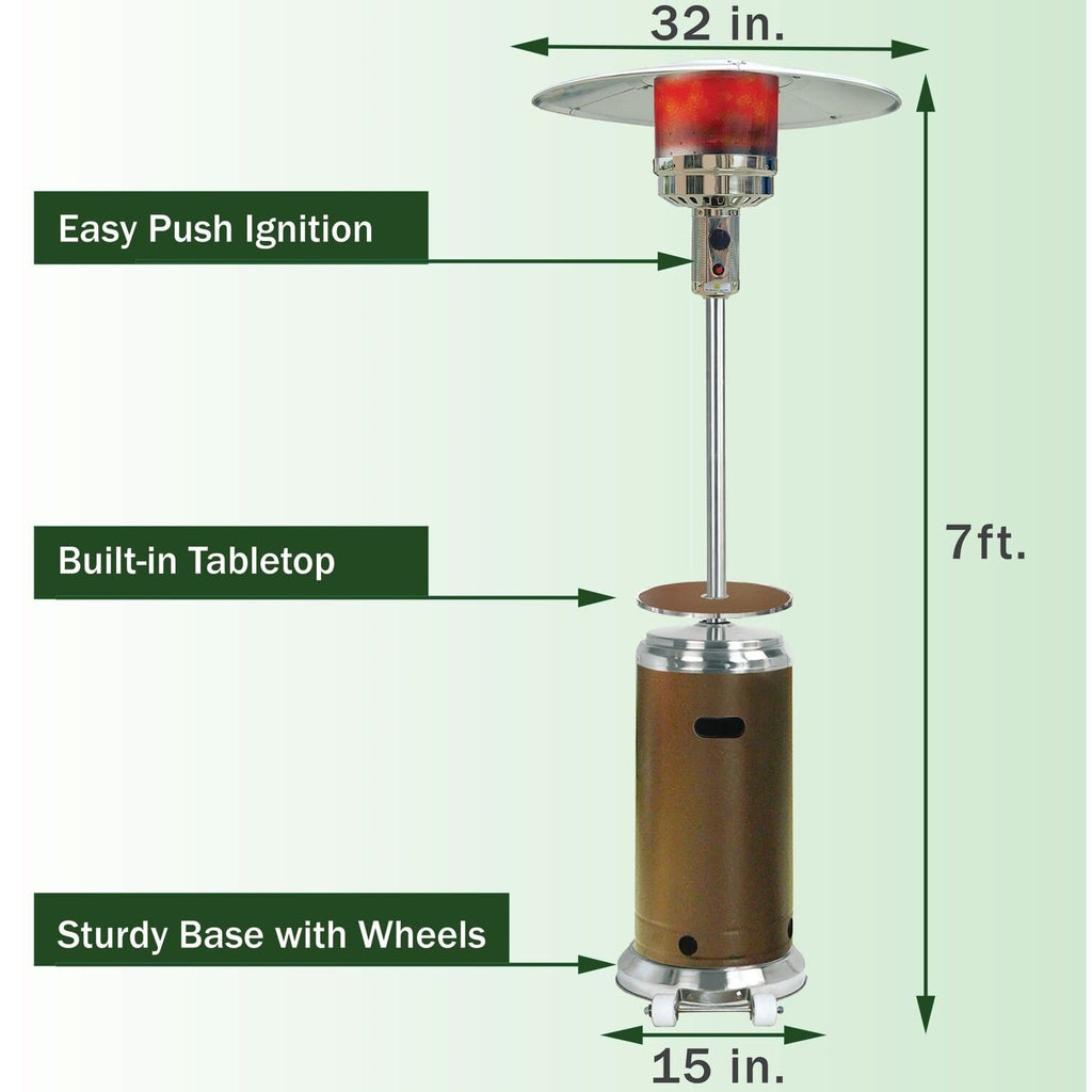 Hanover Umbrella Patio Heater HAN002BRSSL Hanover Umbrella Patio Heater HAN002BRSSL