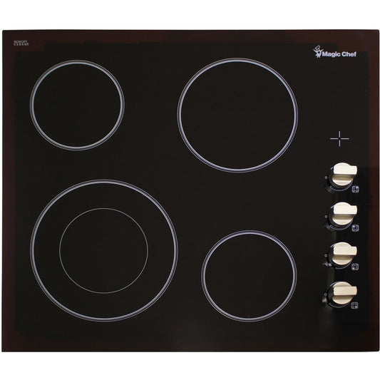 Magic Chef - 24 inch Built In Electric Cooktop | MCSCTE24BG