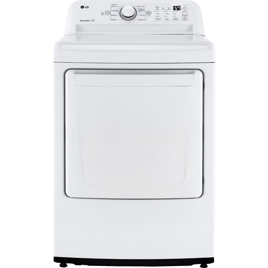 LG - 7.3 cu. ft. White Electric Front Load Dryer with Sensor Dry | DLE7000W