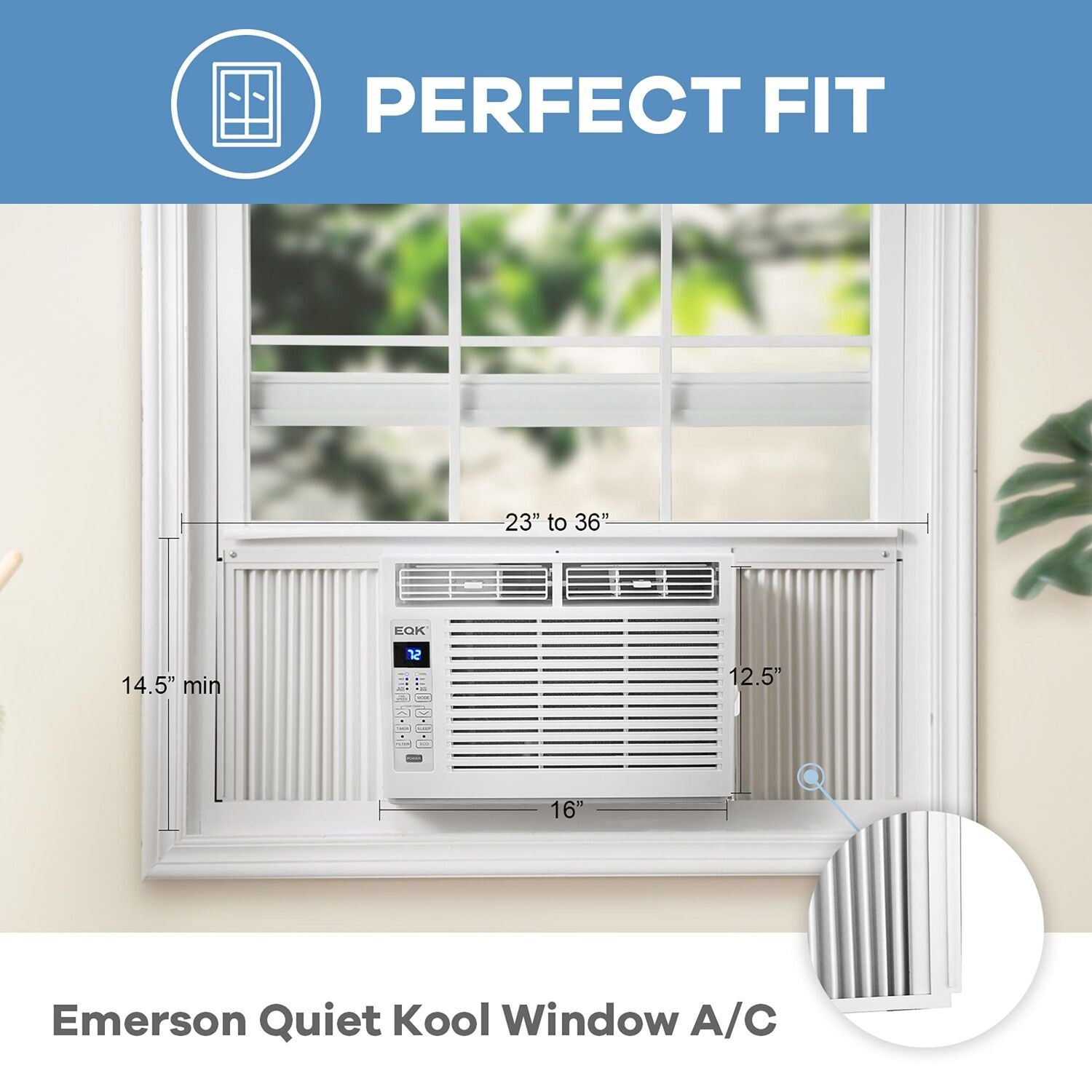 Emerson Quiet - 6000 BTU Window Air Conditioner with Electronic Controls | EARC6RE1 Emerson Quiet - 6000 BTU Window Air Conditioner with Electronic Controls | EARC6RE1