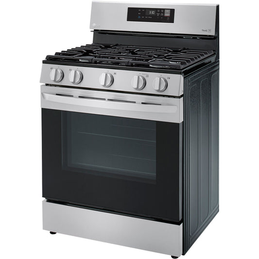 LG - 5.8 CF / 30 inch Gas Range, ThinQ
