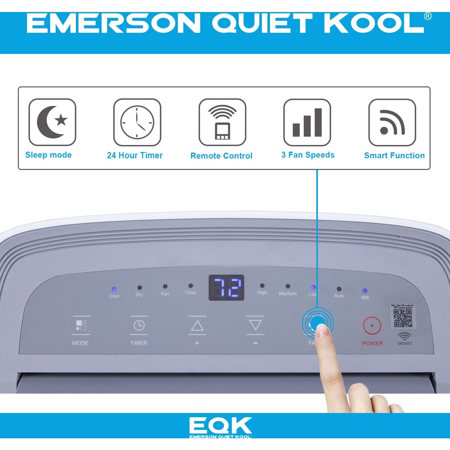 Emerson Quiet - 12000 BTU Portable Air Conditioner with Wifi Controls | EAPC12RSD1 Emerson Quiet - 12000 BTU Portable Air Conditioner with Wifi Controls | EAPC12RSD1