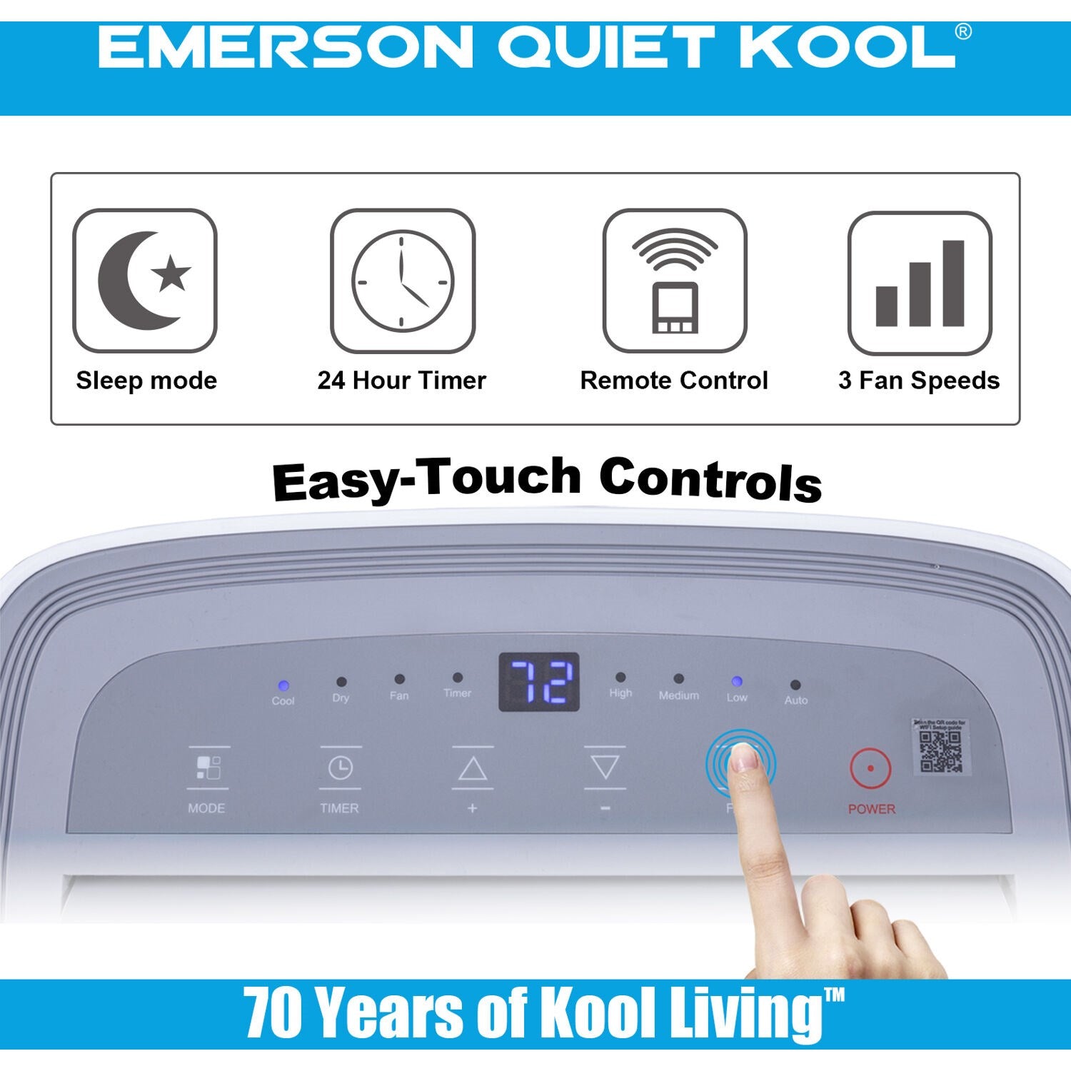 Emerson Quiet - 14,000 BTU Portable Heat/Cool Air Conditioner | EAPE14RD1 Emerson Quiet - 14,000 BTU Portable Heat/Cool Air Conditioner | EAPE14RD1