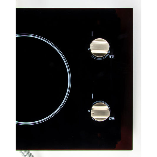 Magic Chef - 12 inch Built-In Electric Cooktop - 2 Elements (120V) | MCSCTE12BG2