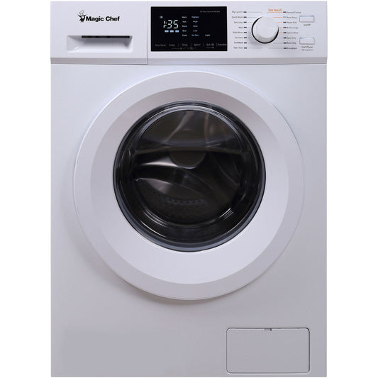 Magic Chef - 24 in. 2.7 cu. ft. Front Load Compact Washer | MCSFLW27W