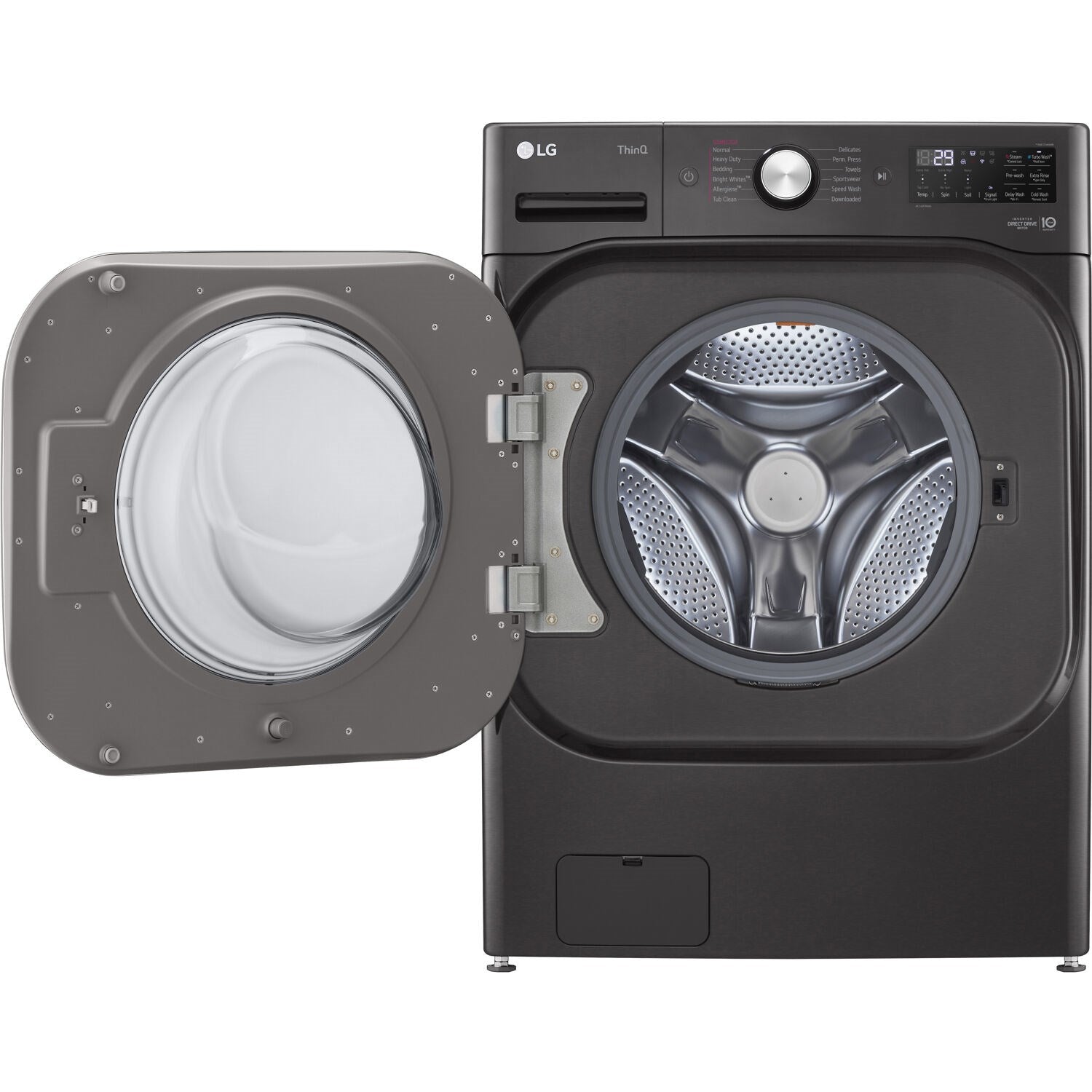 LG - 5.2 Cu. Ft. High-Efficiency Stackable Smart Front Load Washer with Steam and TurboWash | WM8900HBA LG - 5.2 Cu. Ft. High-Efficiency Stackable Smart Front Load Washer with Steam and TurboWash | WM8900HBA