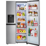 LG - 27 CF Side-by-Side, Ice & Water Dispenser, Stainless Look LG - 27 CF Side-by-Side, Ice & Water Dispenser, Stainless Look