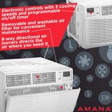 Amana - 22,000 BTU Window AC with Electronic Controls | AMAP222BW Amana - 22,000 BTU Window AC with Electronic Controls | AMAP222BW