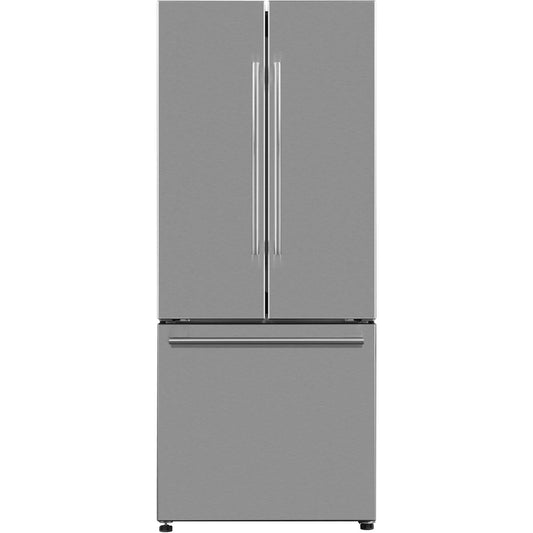 GALANZ - 29 in. W 16.0 cu. ft. French Door Refrigerator in Stainless Steel, Ice Maker | GLR16FS2K16